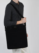 Black Corduroy City Tote