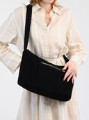 Black Corduroy Crossbody Bag