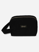 Black Corduroy Essentials Pouch