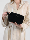 Black Corduroy Essentials Pouch